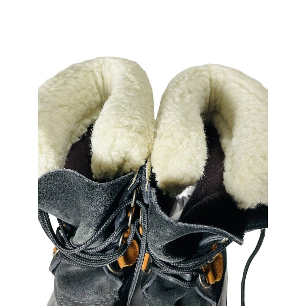 LaCrosse Insulated Snow Boots Black Suede Fiberglass Shank USA Women's Size 8 - Picture 8 of 12